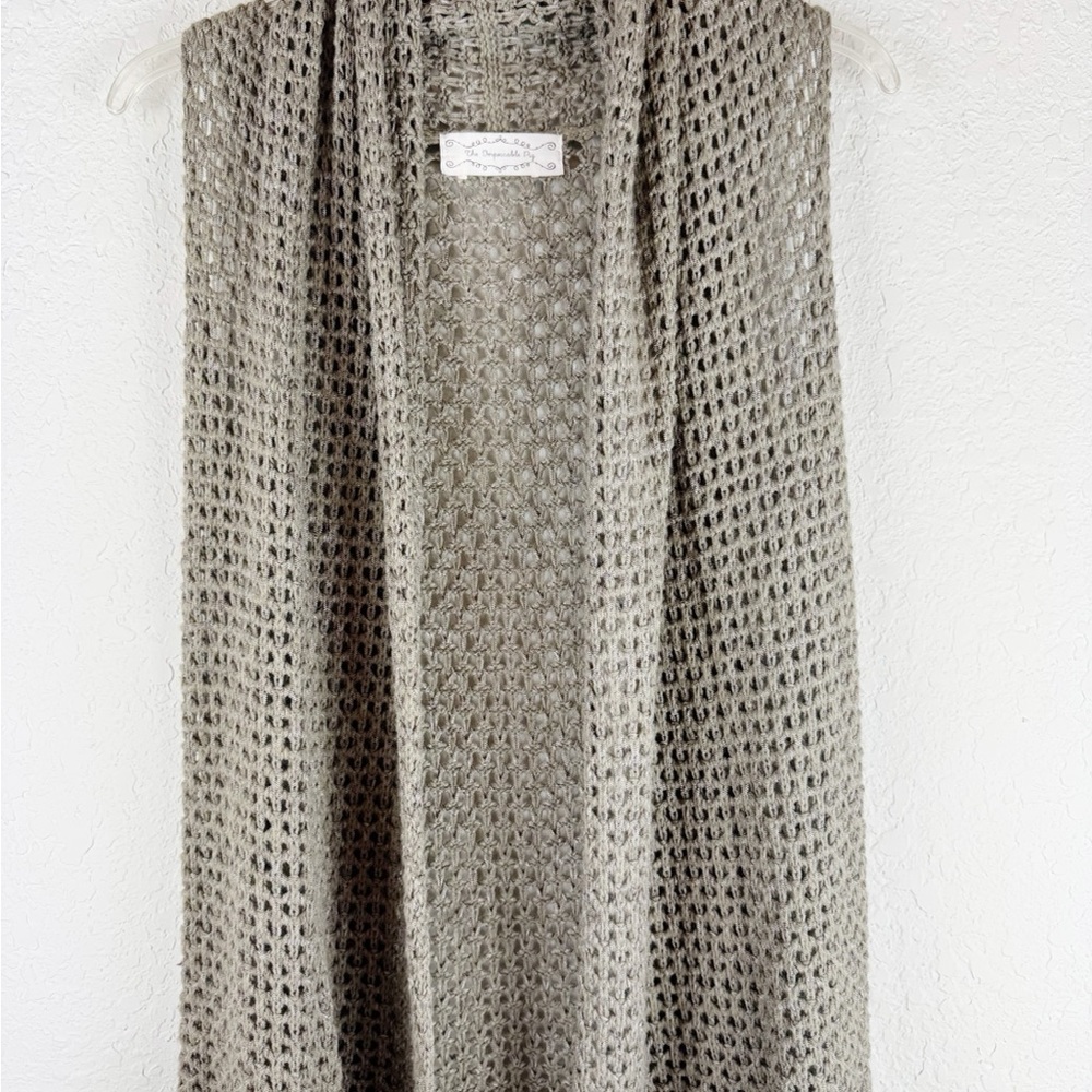 The Impeccable Pig Knit Brown Vest Cardigan M